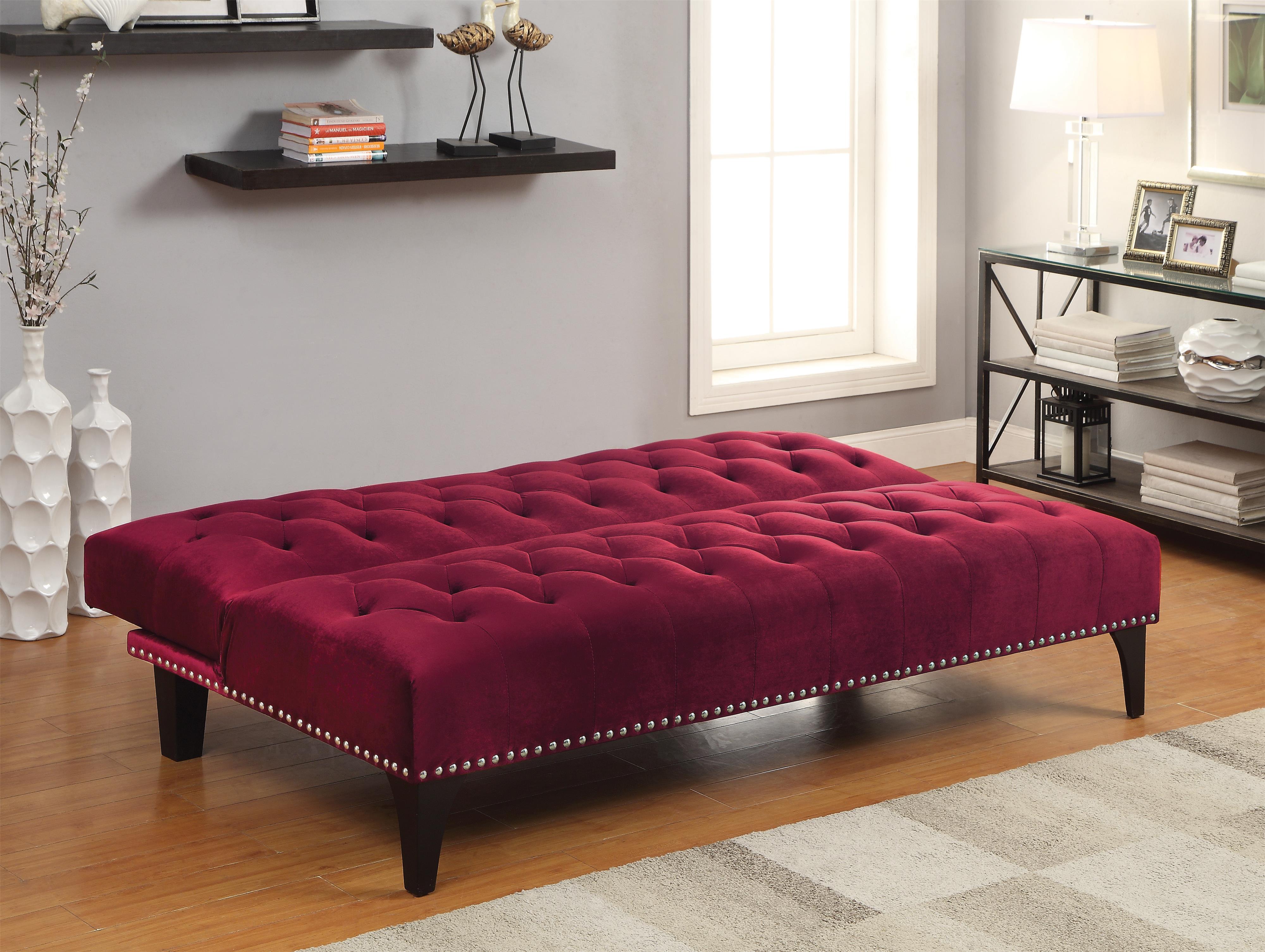 Coaster Sofa Beds and Futons 500236 Transitional Sofa Bed with Velvet